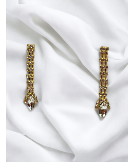 Komplet biżuterii złotej łezki naszyjnik i kolczyki