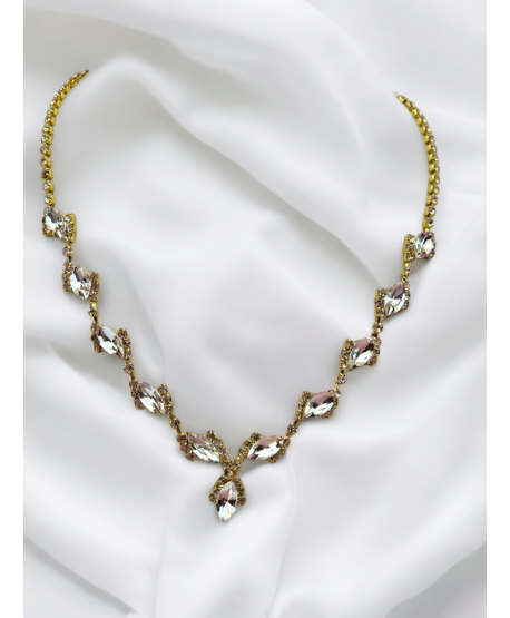 Komplet biżuterii złotej łezki naszyjnik i kolczyki