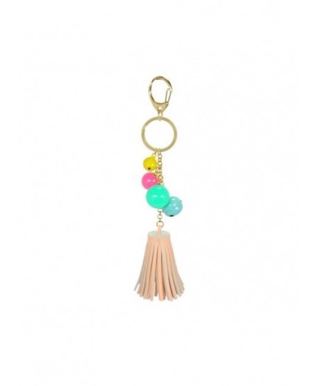 Breloczek z frędzelkiem beż/róż