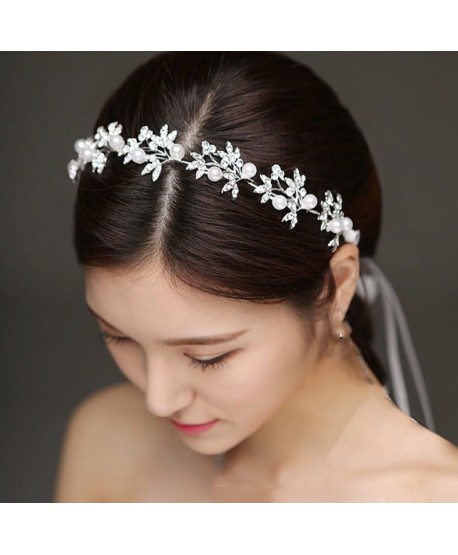 Ozdoba do włosów ślubna kryształki i perełki