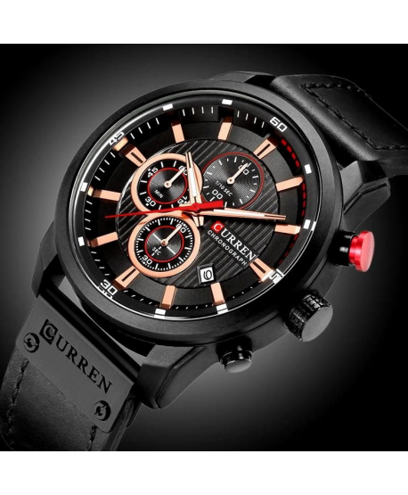 Zegarek męski Curren czarny datownik chronograf