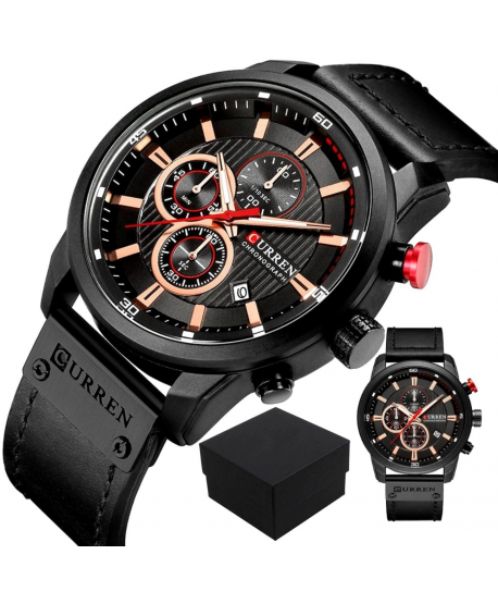 Zegarek męski Curren czarny datownik chronograf