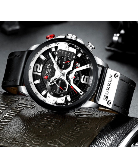 Zegarek męski Curren czarny datownik chronograf