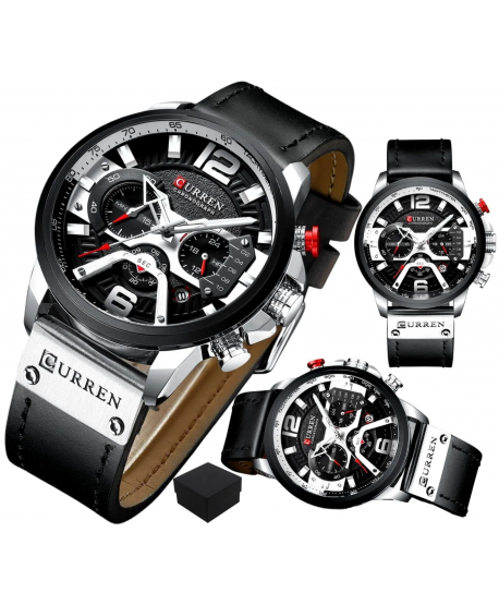 Zegarek męski Curren czarny datownik chronograf