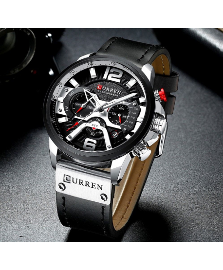 Zegarek męski Curren czarny datownik chronograf
