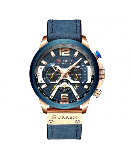 Zegarek męski Curren granatowy datownik chronograf