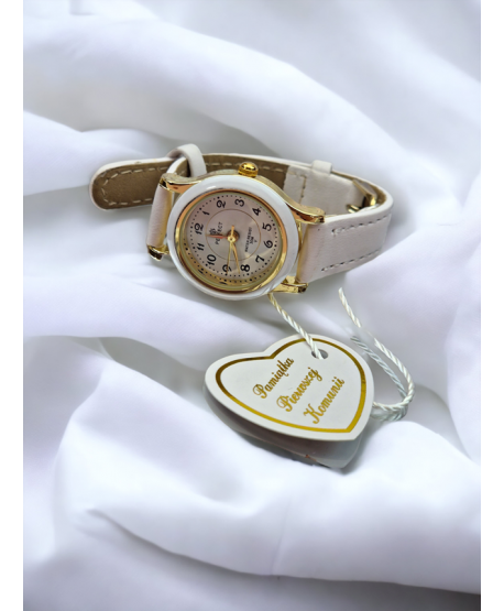 Zegarek Perfect dla dziewczynki biały komunijny