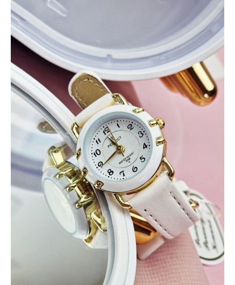 Zegarek Perfect dla dziewczynki biały komunijny