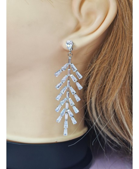 Kolczyki eleganckie srebrne gałązki