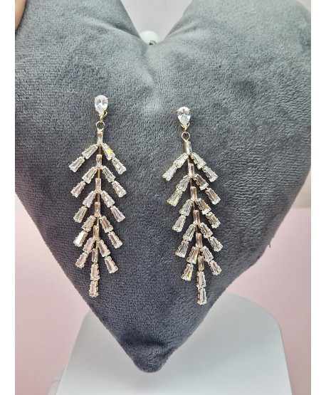 Kolczyki eleganckie złote gałązki