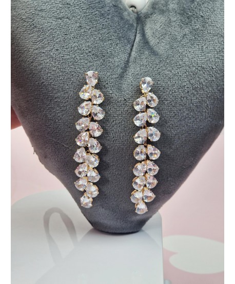 Kolczyki z cyrkoniami złote