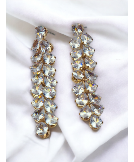 Kolczyki z cyrkoniami złote