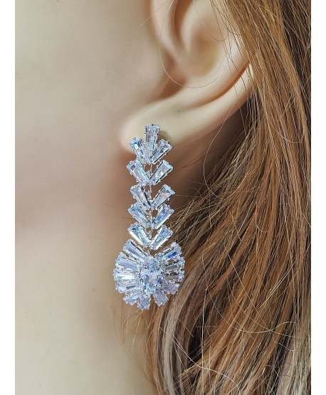 Kolczyki z cyrkoniami srebrne