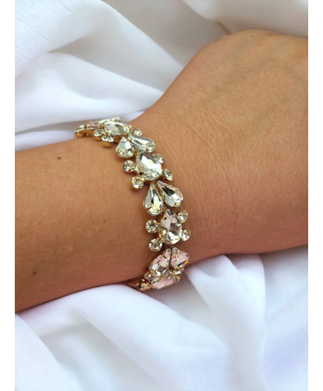 Bransoletka złota błyszczące łezki