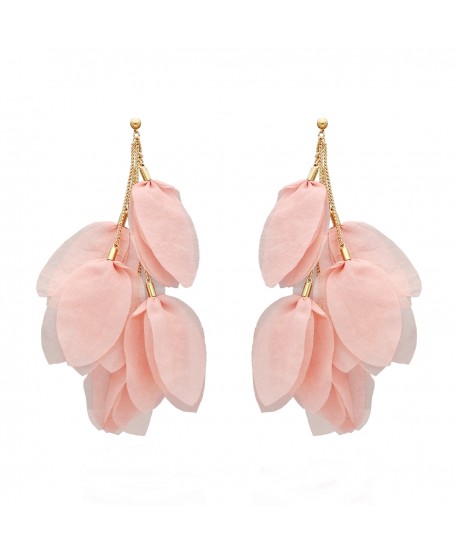 Kolczyki jedwabne płatki w kolorach