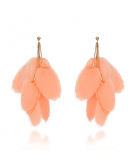 Kolczyki jedwabne płatki w kolorach