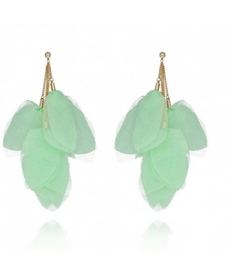 Kolczyki jedwabne płatki w kolorach