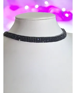 Chokery czarne dżetowe różne wielkości