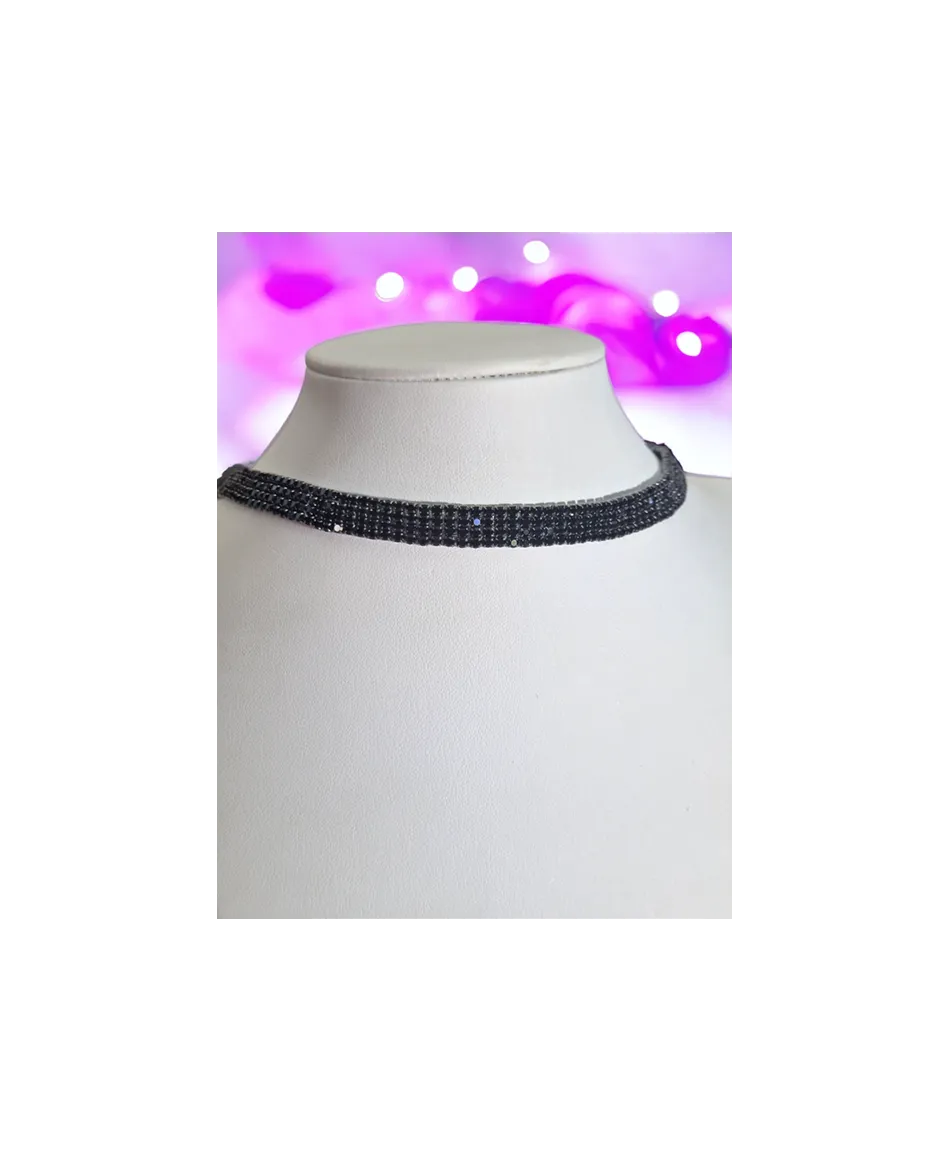 Chokery czarne dżetowe różne wielkości