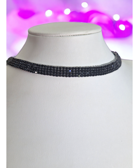 Chokery czarne dżetowe różne wielkości