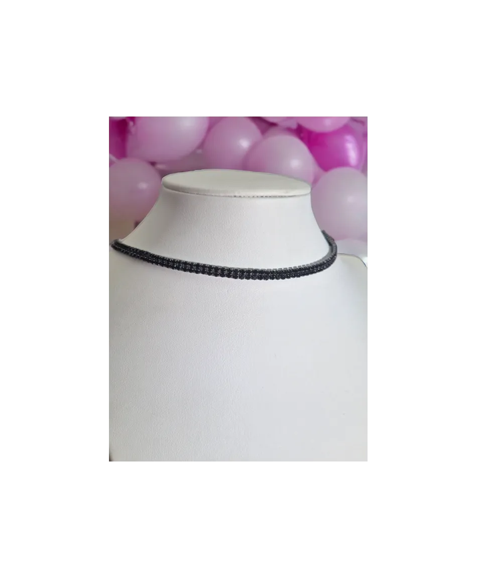 Chokery czarne dżetowe różne wielkości