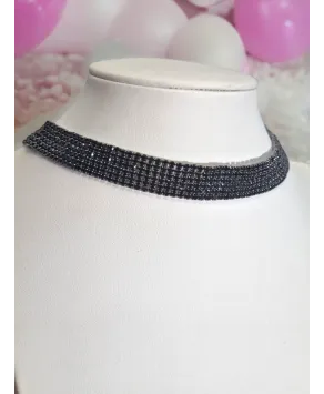 Chokery czarne dżetowe różne wielkości