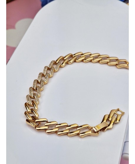 Bransoletka stal delikatnie zdobiona