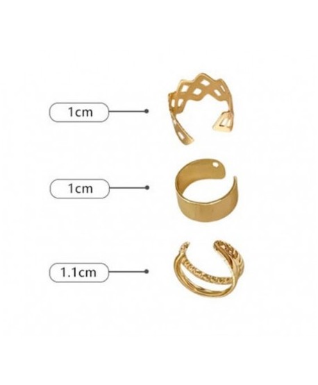 Nausznice gładkie złote 3 modele