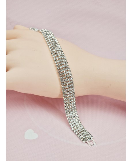 Bransoletki srebrne dżetowe 1-5-rzędowe