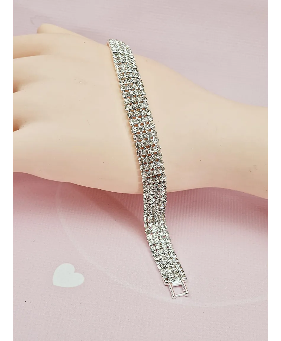 Bransoletki srebrne dżetowe 1-5-rzędowe