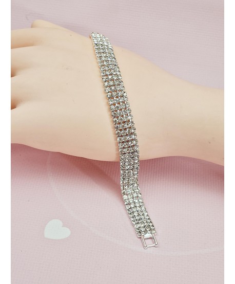 Bransoletki srebrne dżetowe 1-5-rzędowe