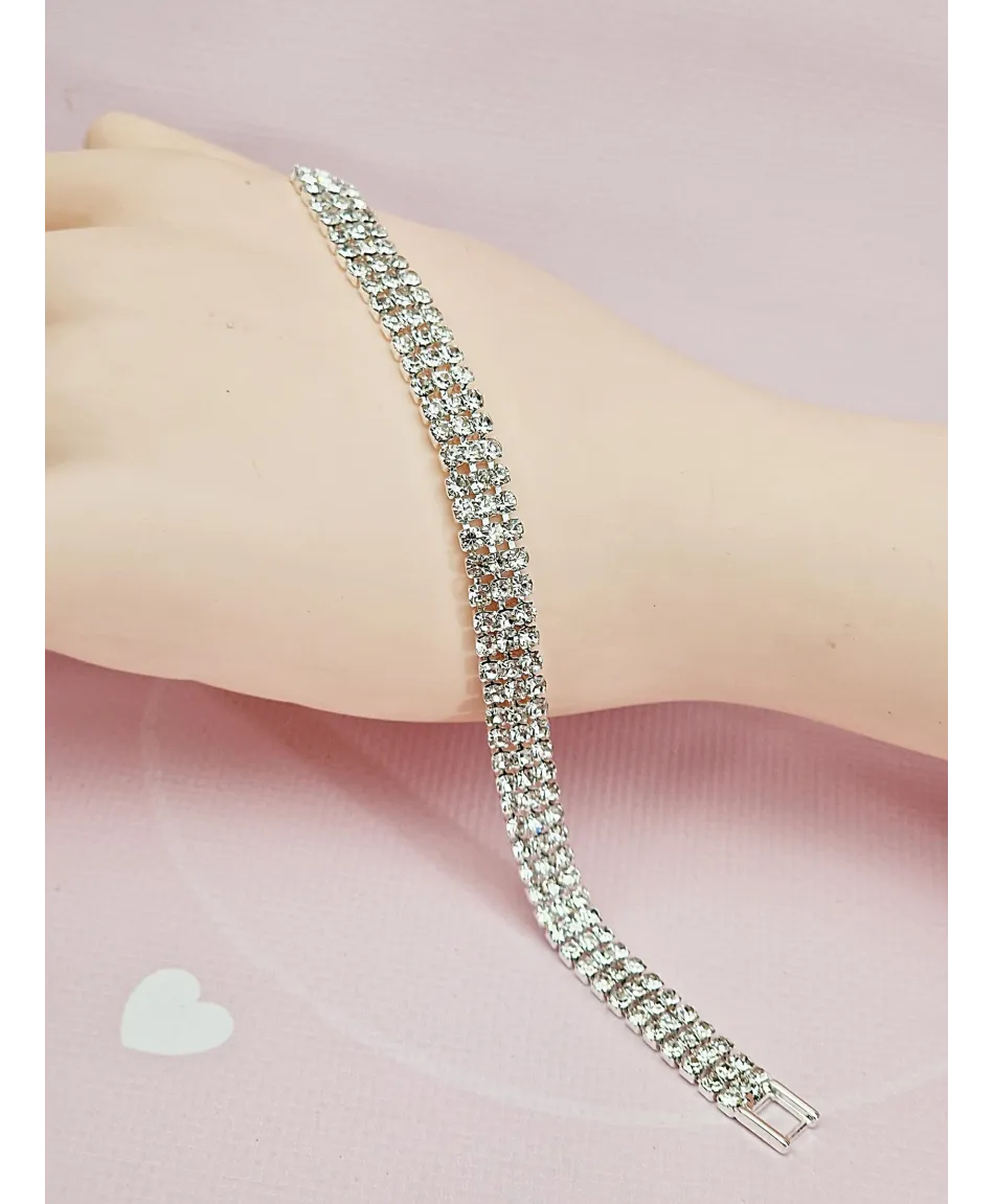 Bransoletki srebrne dżetowe 1-5-rzędowe