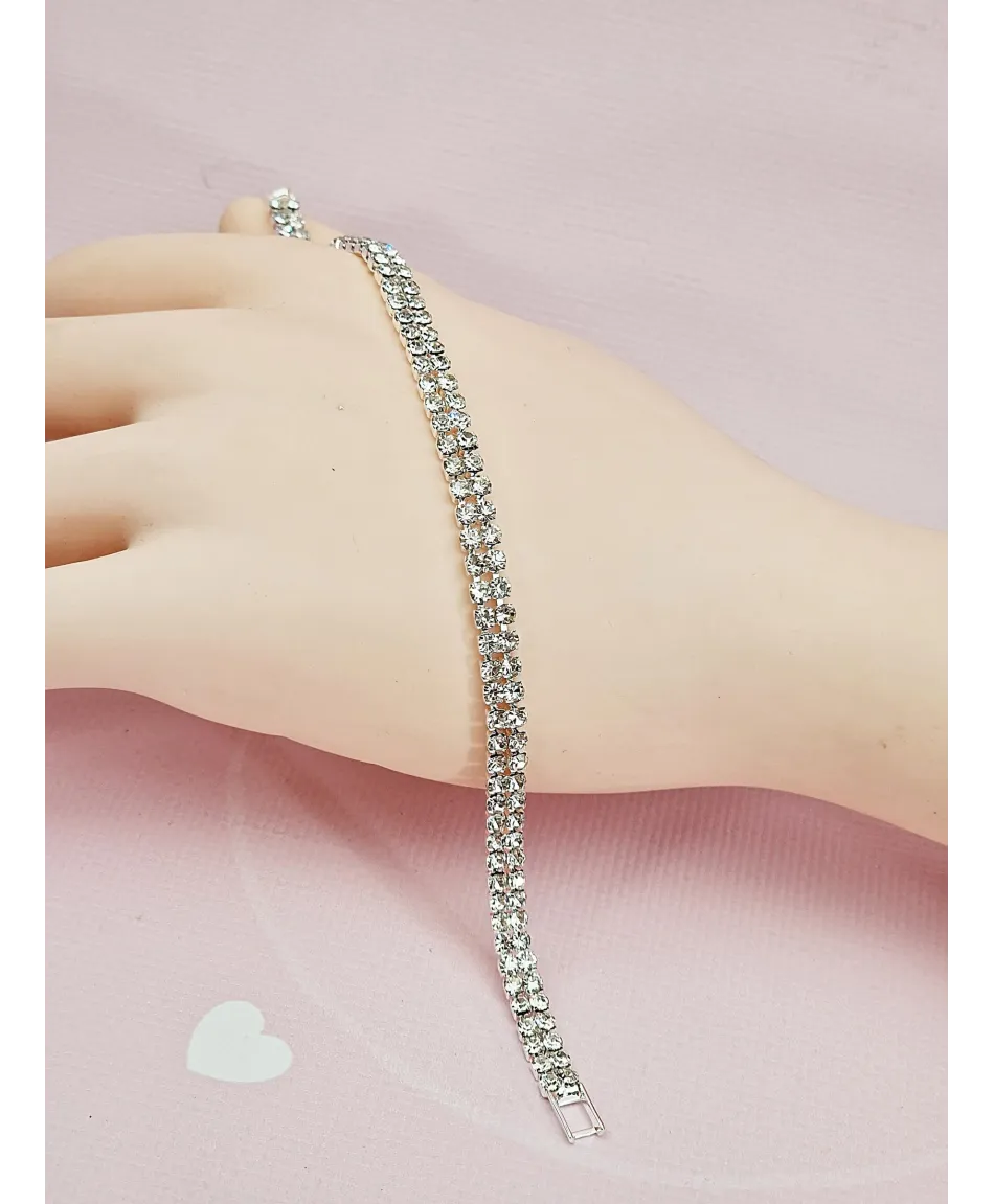 Bransoletki srebrne dżetowe 1-5-rzędowe