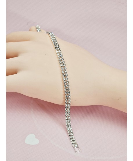 Bransoletki srebrne dżetowe 1-5-rzędowe