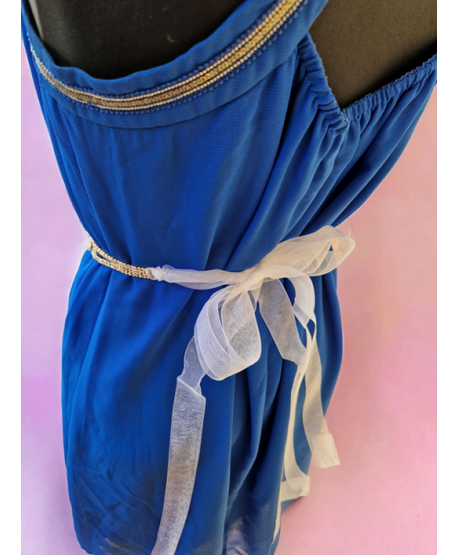 Ozdobne paski do sukienki na białej tasiemce