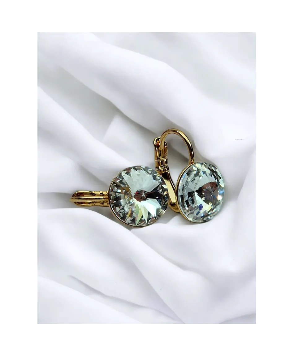 Kolczyki stal cyrkonia Svarowski na biglu