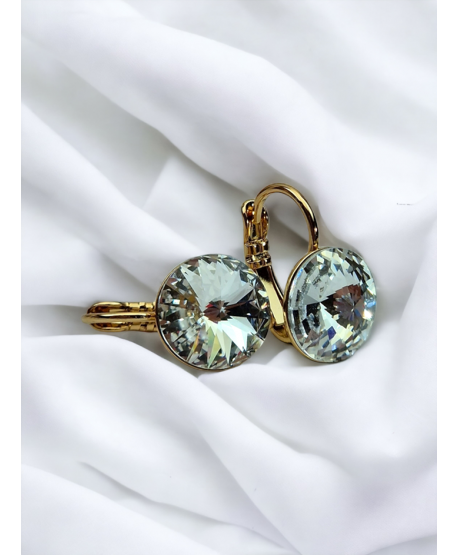 Kolczyki stal cyrkonia Svarowski na biglu