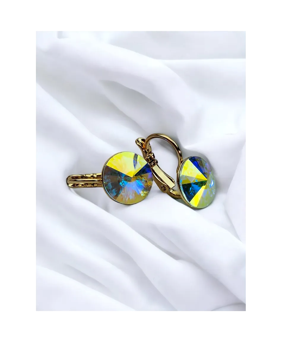 Kolczyki stal cyrkonia Svarowski na biglu