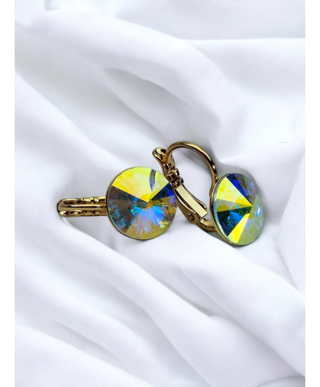 Kolczyki stal cyrkonia Svarowski na biglu