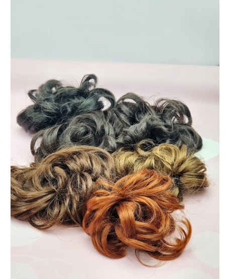 Gumka z włosów sztuczne włosy ciemne odcienie