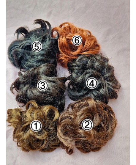 Gumka z włosów sztuczne włosy ciemne odcienie