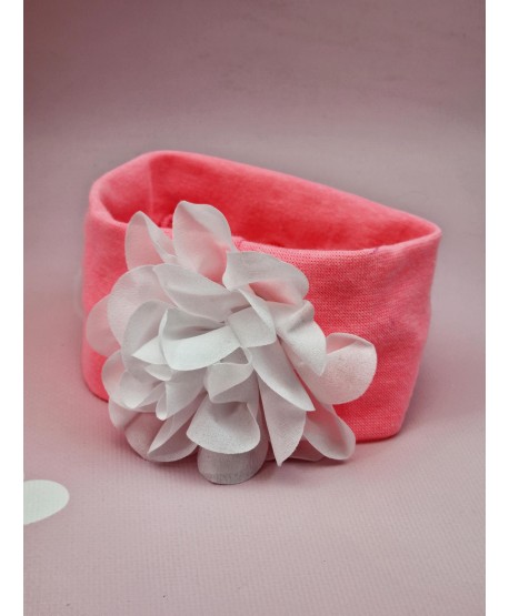 Opaska na gumce z tiulowym kwiatkiem- kolory