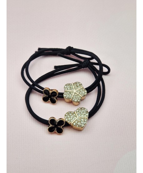 Zestawy gumeczek do włosów z serduszkiem i kwiatuszkiem