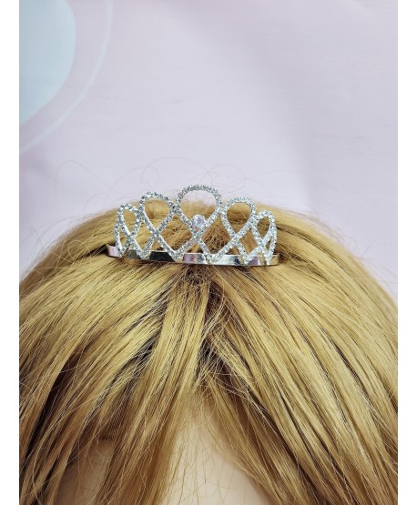 Ozdobny grzebień srebrny w formie diademu