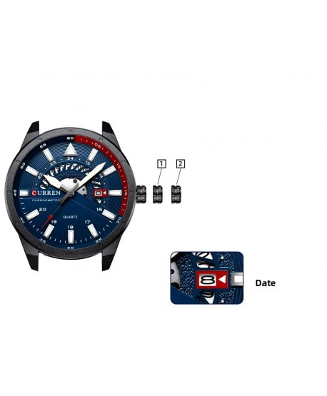 Zegarek Curren sportowy z datownikiem WR30