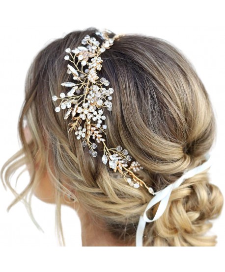 Ozdoba złota na druciku i białej wstążce