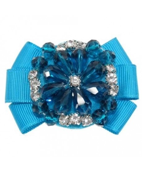 Broszka kokardka turkus