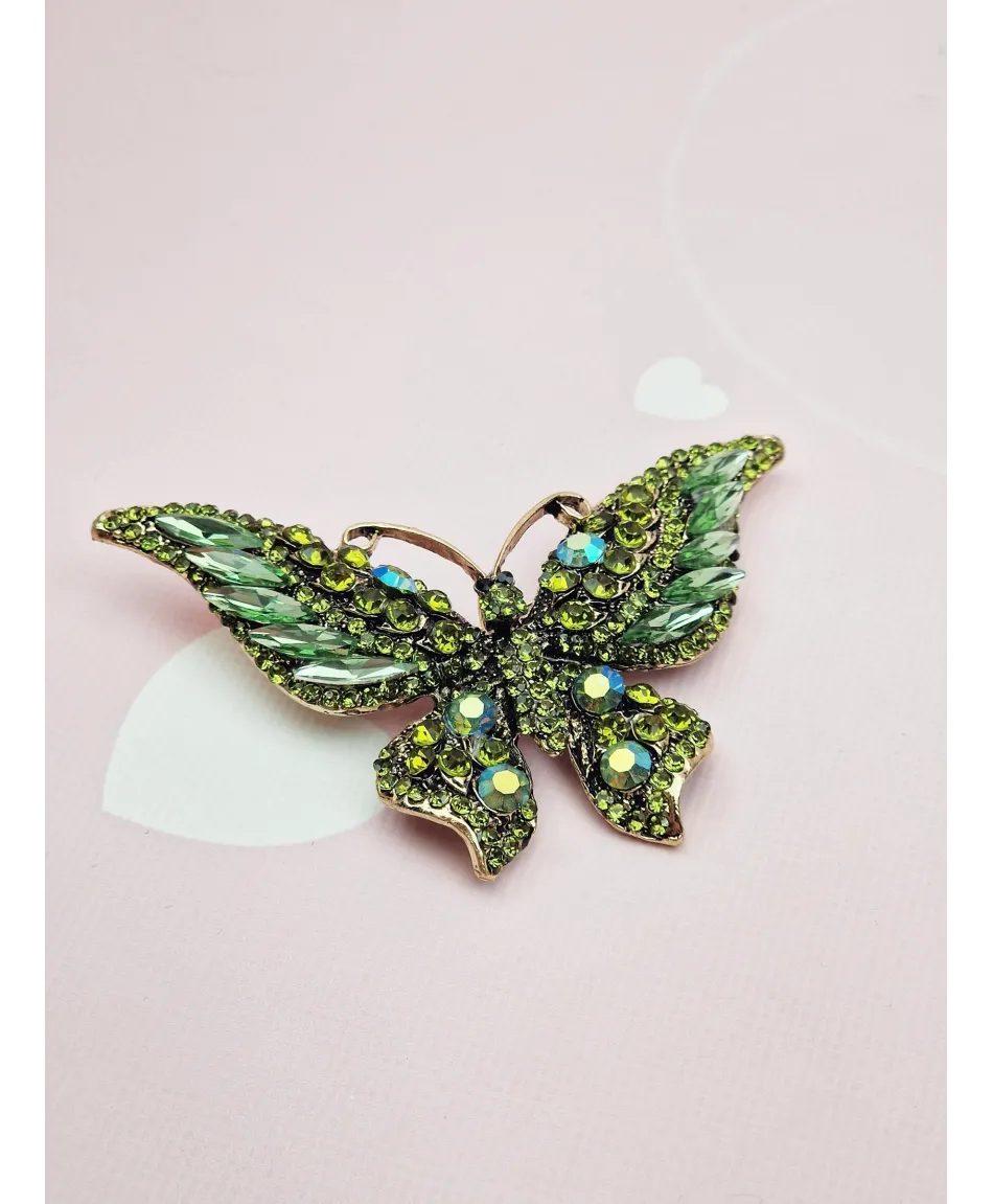 Broszki piękne cyrkoniowe motyle z kolorach
