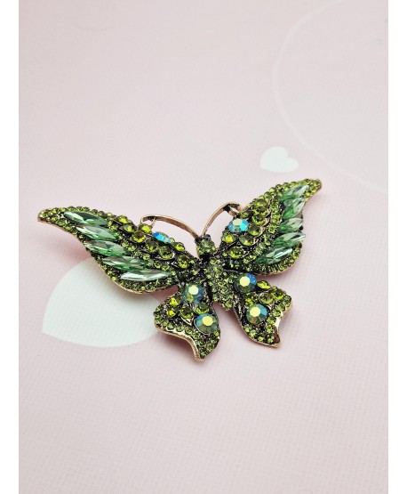 Broszki piękne cyrkoniowe motyle z kolorach