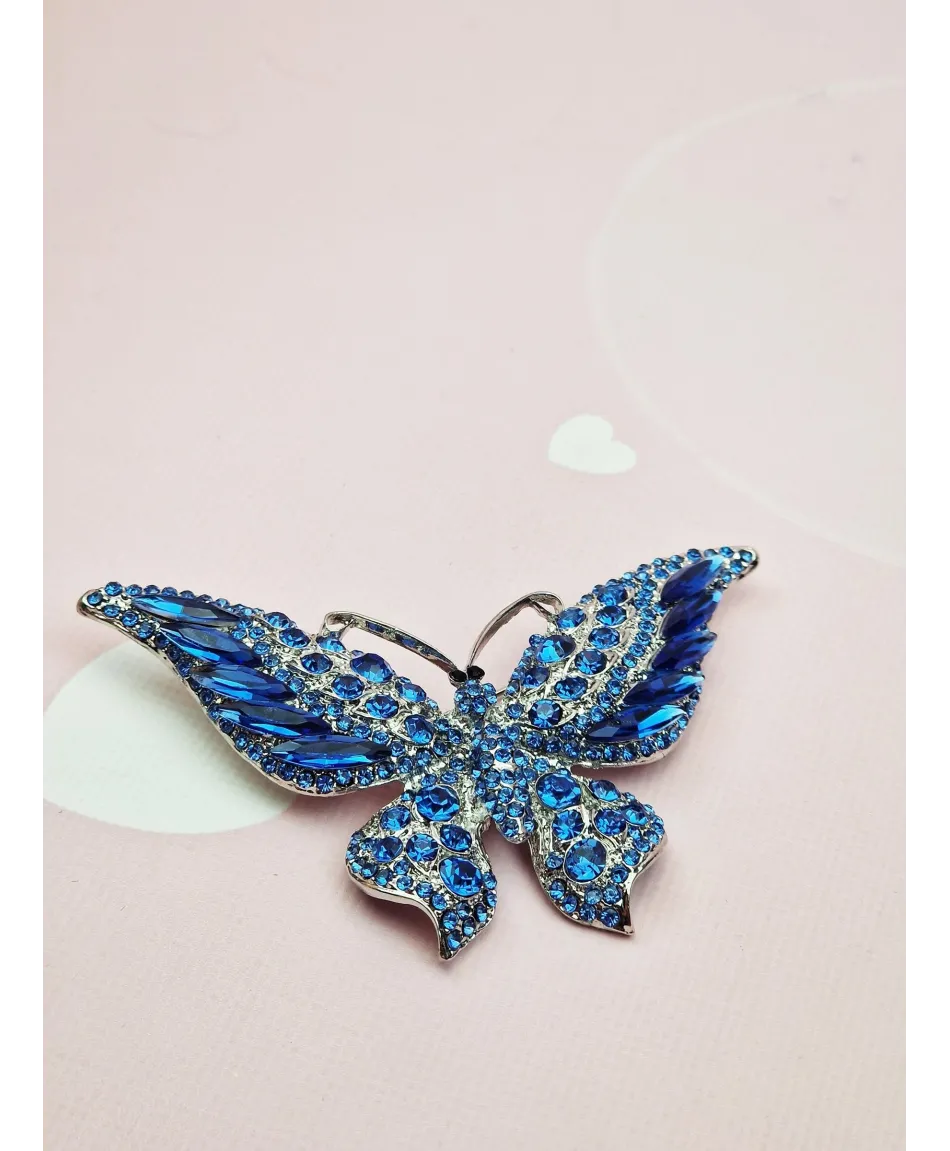 Broszki piękne cyrkoniowe motyle z kolorach